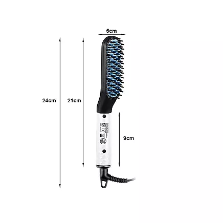 Straightener brush beard and hair comb for mens grooming