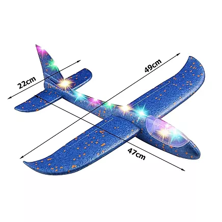 47cm lighting led globe styropian airplane large