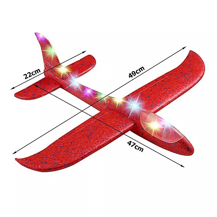 47cm lighting led globe styropian airplane large