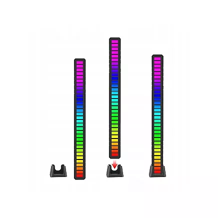 Usb leds sound response multicolour neon rgb led strip blinks 18 modes
