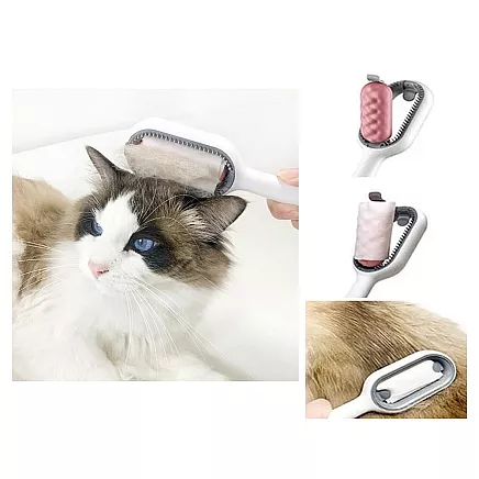 Silikona suka 3in1 suņiem un kaķiem spalvas kopšanai un tīrīšanai