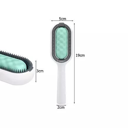3-in-1 silikona suka suņiem un kaķiem spalvas kopšanai un mazgāšanai