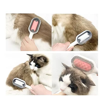 3-in-1 silikona suka suņiem un kaķiem spalvas kopšanai un mazgāšanai