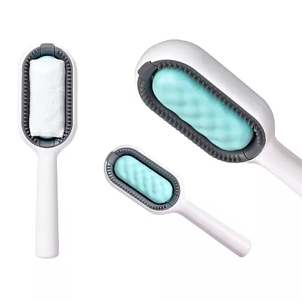 3-in-1 silikona suka suņiem un kaķiem spalvas kopšanai un mazgāšanai