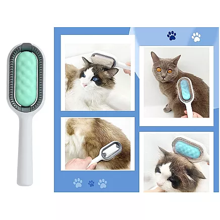 3-in-1 silikona suka suņiem un kaķiem spalvas kopšanai un mazgāšanai