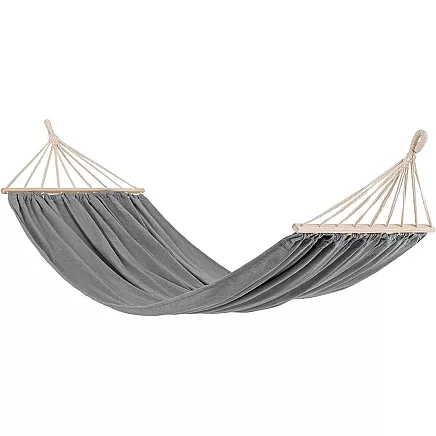 Divvietīgs dārza piekaramais šūpuļtīkls XXL ar pārsegu un stiprinājuma auklām