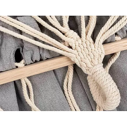 Divvietīgs dārza piekaramais šūpuļtīkls XXL ar pārsegu un stiprinājuma auklām