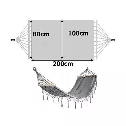 Garden hammock hanging swing rocker xl large cover with ropes headband