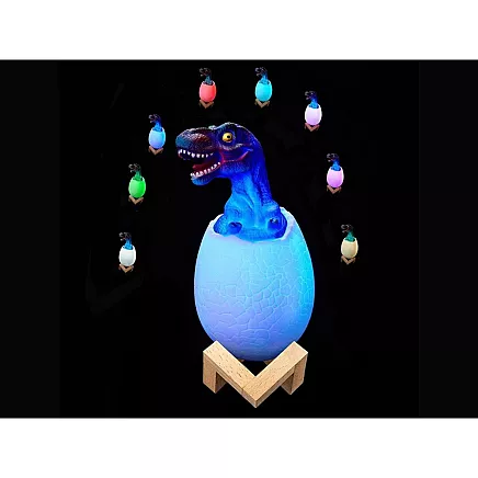 Bērnu Nakts Gaisma Lampa Dinozaurs Tiranozaurs Ola RGB LED