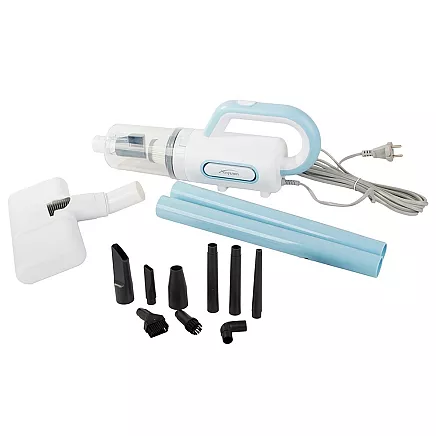 Rokas vertikālais putekļsūcējs 800W ar 6 uzgaļiem, bez maisiņa, vada filtrs