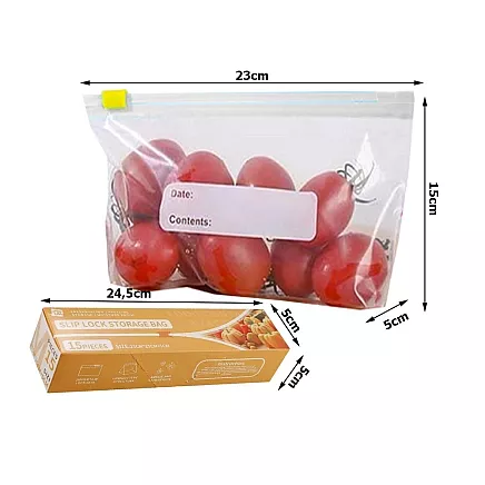 Sealable sealable film bags for food 1200ml 15pcs