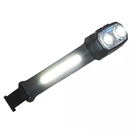 LED galvas lukturis ar sensoru, uzlādējams, COB, melns