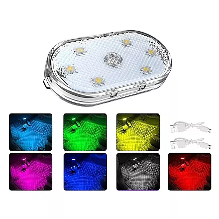 6 led lamp rgb car interior lighting wireless add-on