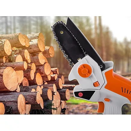 Akumulatora mini zāģis zaru griešanai 12V 4 collu