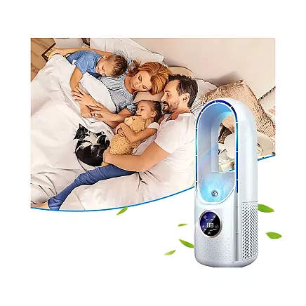 Column fan bladeless quiet standing humidifier