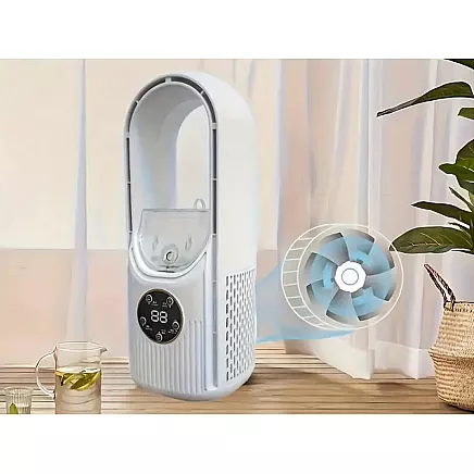 Column fan bladeless quiet standing humidifier
