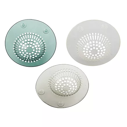 Silicone strainer for kitchen sink drain suction cups self-adhesive