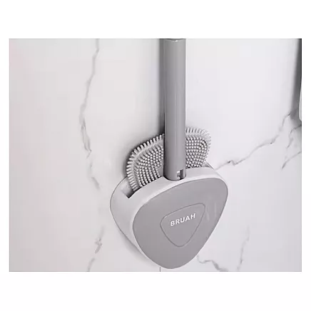 Silicone toilet brush for toilet washing wall unit