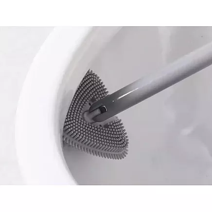 Silicone toilet brush for toilet washing wall unit