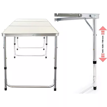 Travel table folding garden table handle large 180x60 case