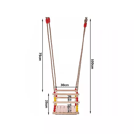Childrens garden swing armchair rocking chair wooden railing for garden home