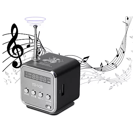 Wireless speaker portable mini radio fm led bluetooth mobile microsd