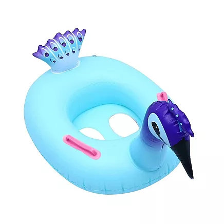 Small circle inflatable peacock wheel for baby to swim in pool water
