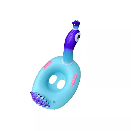 Small circle inflatable peacock wheel for baby to swim in pool water