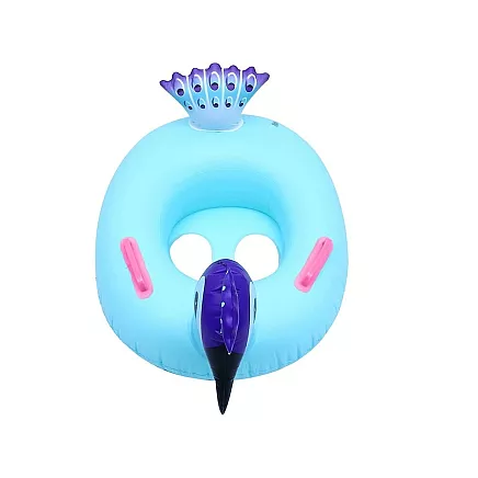 Small circle inflatable peacock wheel for baby to swim in pool water