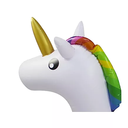 Baby unicorn inflatable wheel for swimming in pool water
