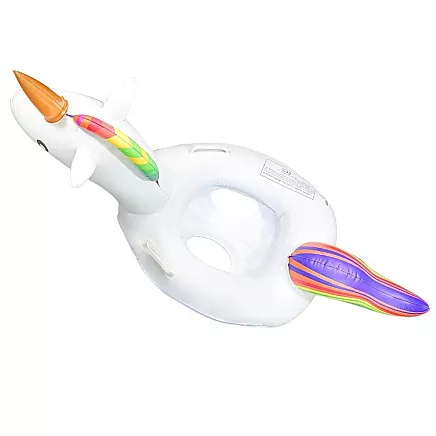 Baby unicorn inflatable wheel for swimming in pool water