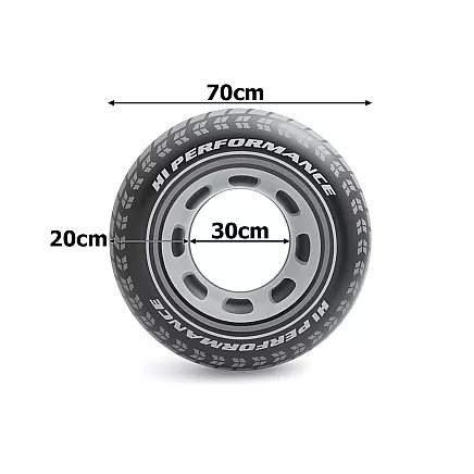 Large 70cm inflatable wheel for an adult child to swim in the pool water