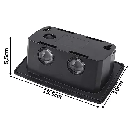 Solar led façade lamp with dusk sensor wall-mounted wall lamp