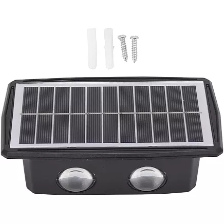 Solar led façade lamp with dusk sensor wall-mounted wall lamp