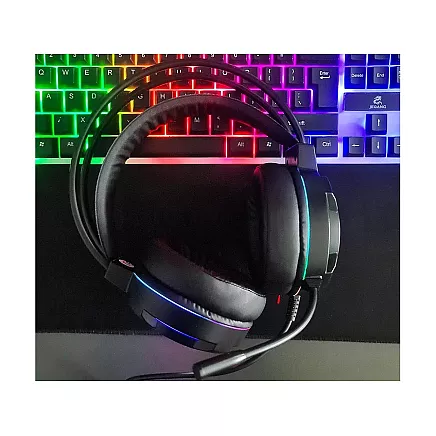 Vadu spēļu austiņas ar LED RGB un mikrofonu 5.1