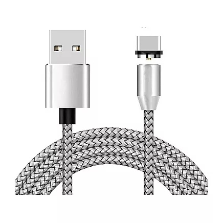 Magnetic charging cable 3w1 micro typ-c usb lightning 1m