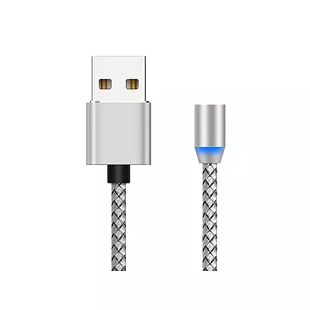 Magnetic charging cable 3w1 micro typ-c usb lightning 1m
