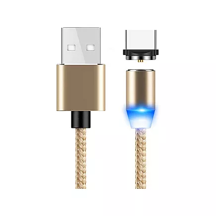 Magnetic charging cable 3w1 micro typ-c usb lightning 1m