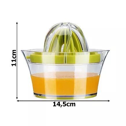 Manuālā citrusaugļu sulu spiede, 400 ml, zaļa
