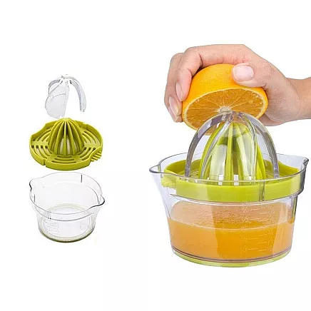 Manuālā citrusaugļu sulu spiede, 400 ml, zaļa