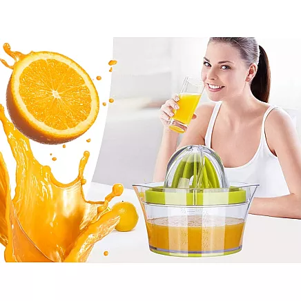 Manuālā citrusaugļu sulu spiede, 400 ml, zaļa