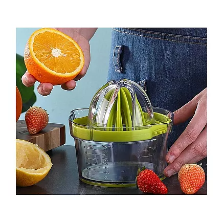 Manuālā citrusaugļu sulu spiede, 400 ml, zaļa
