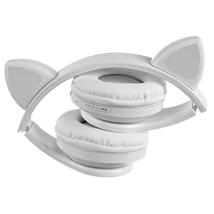 Bezvadu austiņas ar Bluetooth FM MP3 kaķu ausīm un LED apgaismojumu
