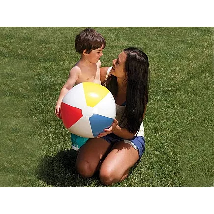 Bērnu piepūšamā pludmales bumba 30cm – baseinam, pludmalei, daudzkrāsaina