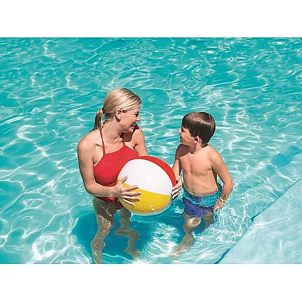 Bērnu piepūšamā pludmales bumba 30cm – baseinam, pludmalei, daudzkrāsaina