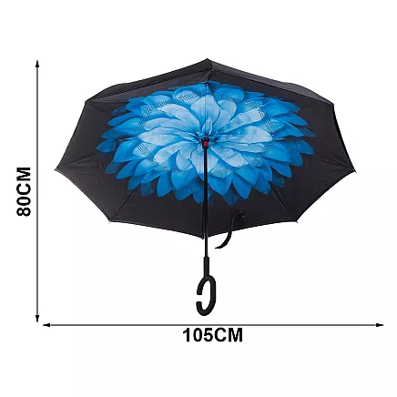Umbrella inverted folding umbrella inverted strong wires solid standing