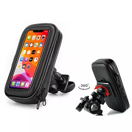 Bicycle phone holder waterproof lockable rotatable 360