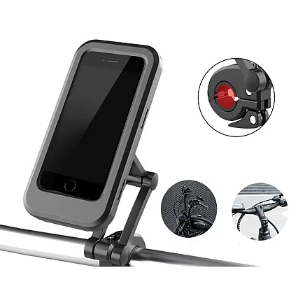 Bicycle phone holder waterproof lockable rotatable 360