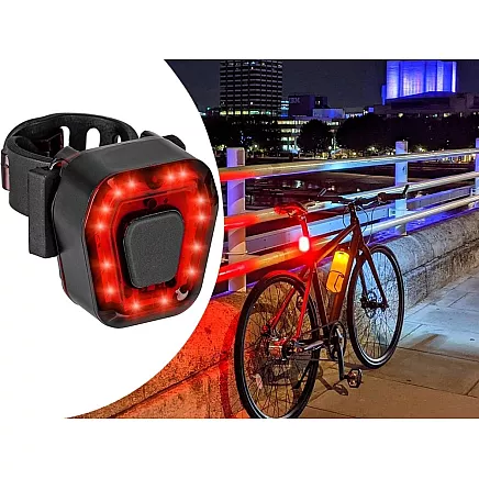 Velosipēda Aizmugurējā Lampa 14 LED USB Uzlādējama