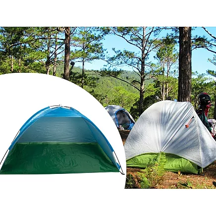 Beach tent beach screen uv protection semi-open garden tent with cover